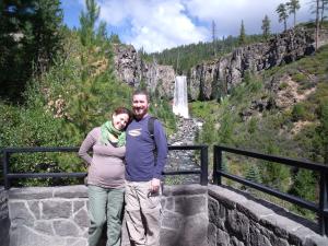 Me and Chris at the Observation Area at Tumalo Falls 